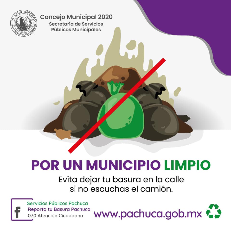 Informan avances en recolección de basura en Pachuca