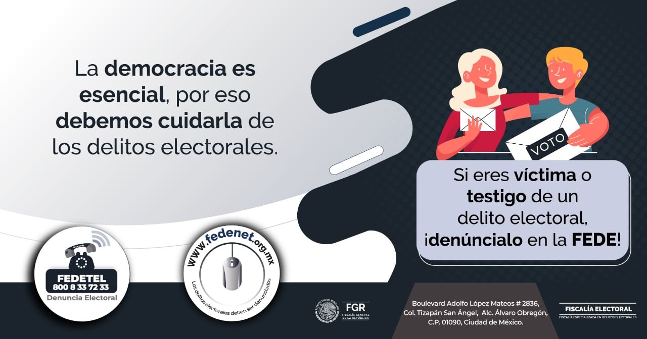 Despliega Fiscalía operativo para combatir delitos electorales
