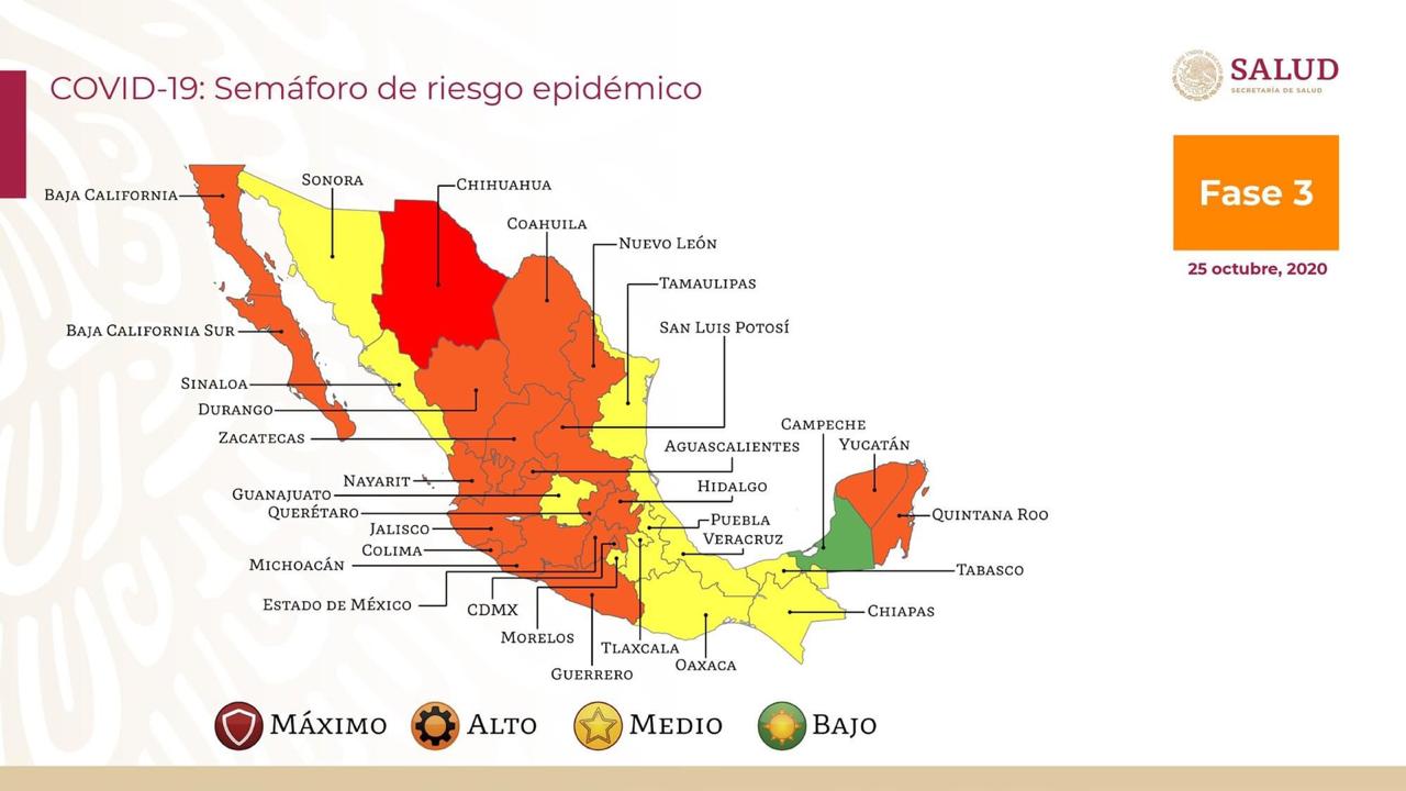 Mapa estados Covid 19