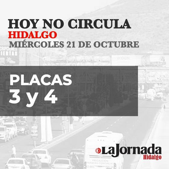 Hoy No Circula, miércoles 21 de octubre