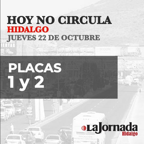 Hoy No Circula, jueves 22 de octubre