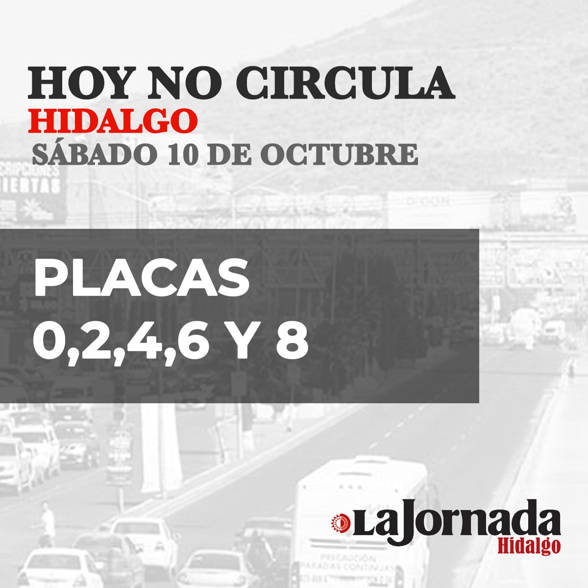 Hoy No Circula, sábado 10 de octubre