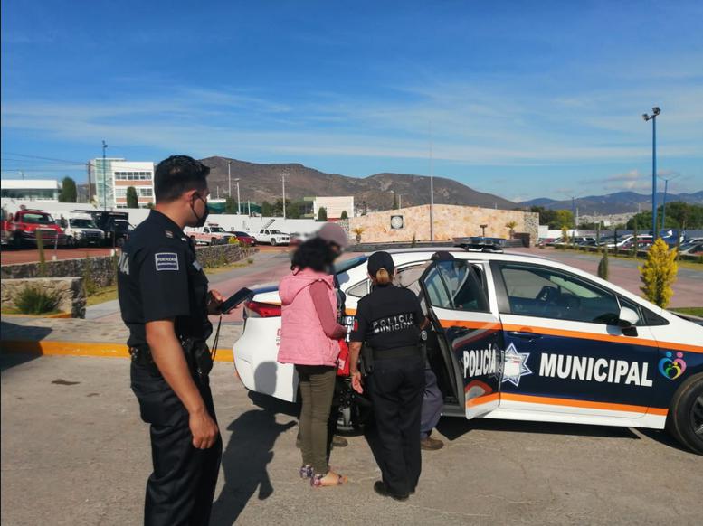 Rescatan a mujer extraviada, en Pachuca