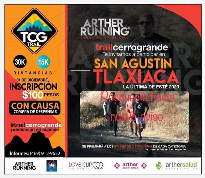 Posponen Trail Cerro Grande en San Agustín Tlaxiaca