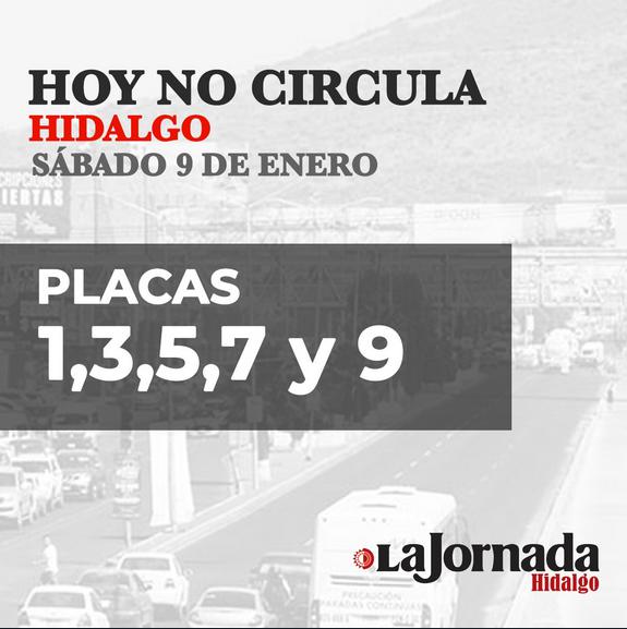 Hoy No Circula, sábado 9 de enero