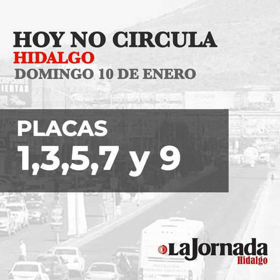 Hoy No Circula, domingo 10 de enero