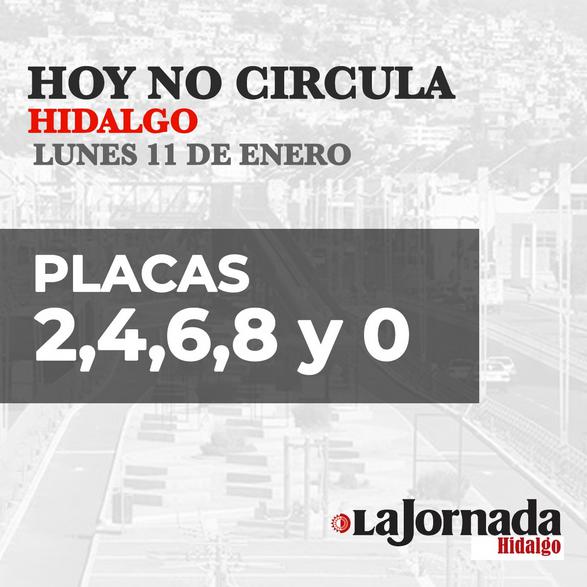 Hoy No Circula, lunes 11 de enero