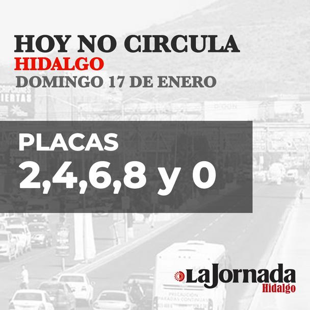 Hoy No Circula, domingo 17 de enero