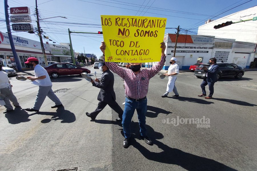 De los estados en rojo, sólo Hidalgo y Colima tienen restaurantes cerrados