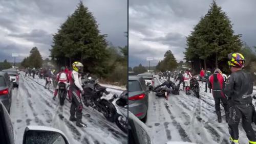 Granizada en la México-Cuernavaca provoca cuatro accidentes