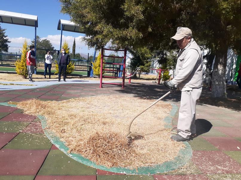 Unidad Deportiva Municipal en proceso de rehabilitación