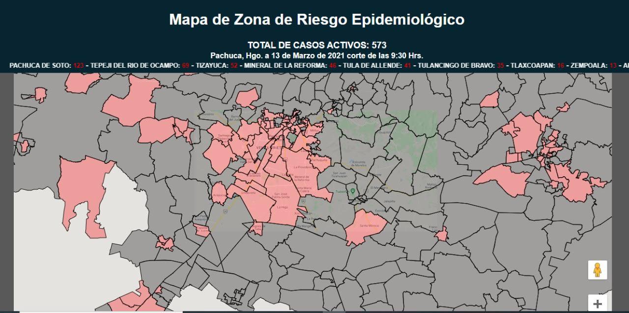 A pesar de semáforo amarillo, 573 casos de Covid activos