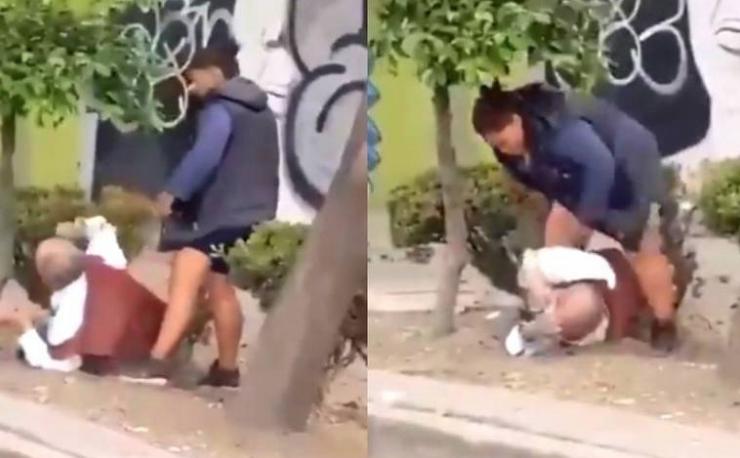 VIDEO | Inician investigación por golpiza de mujer a abuelito en la CDMX