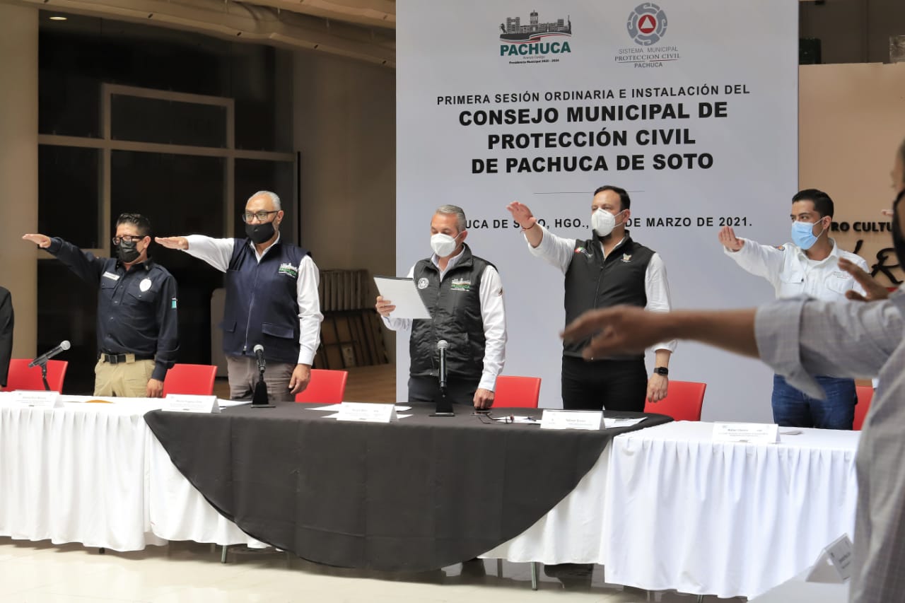 Instalan Consejo Municipal de Protección Civil en Pachuca