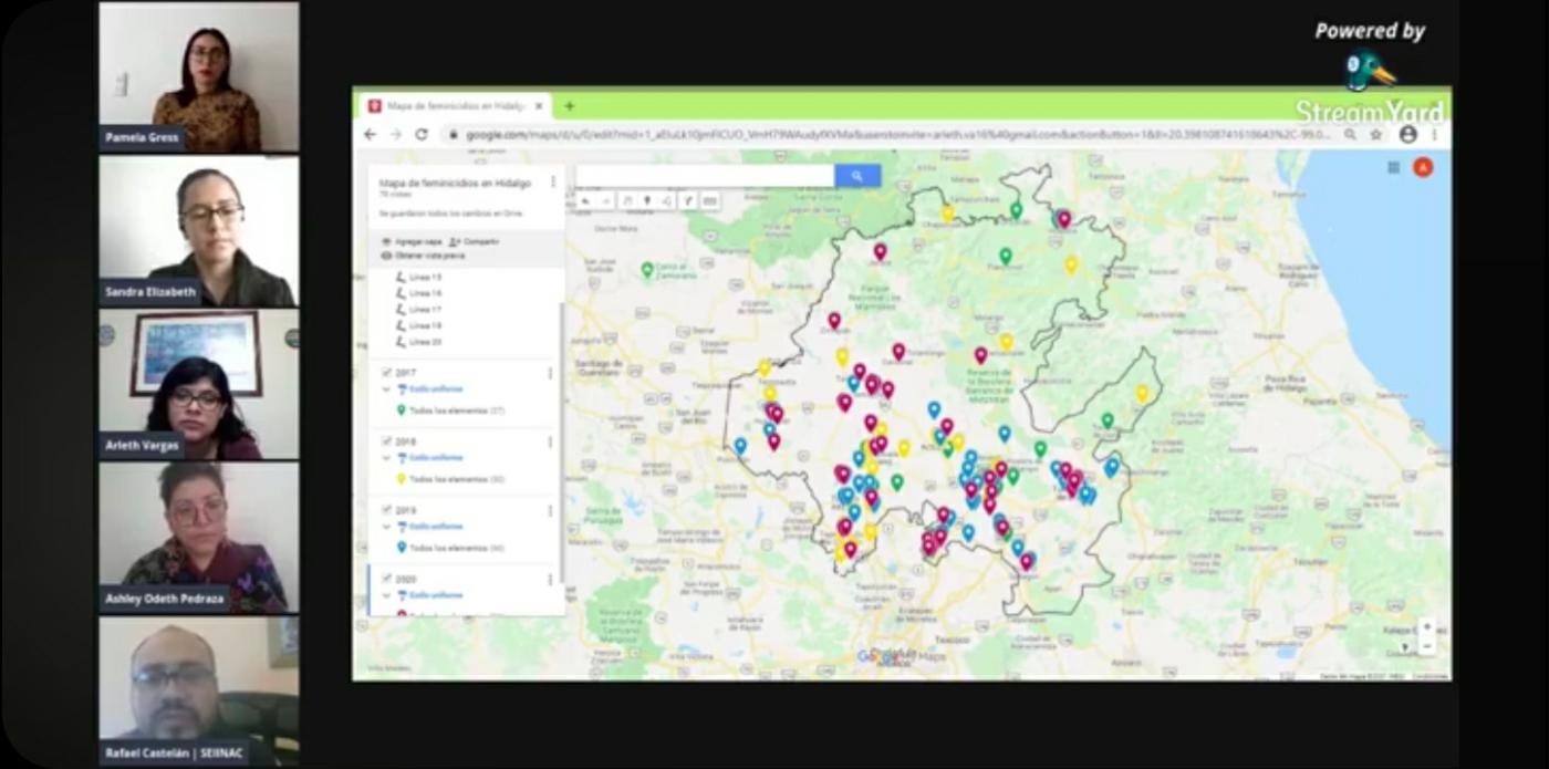 Seiinac presenta mapa de feminicidios