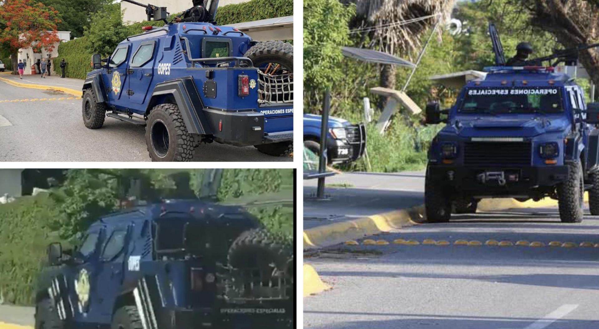 Video y fotos | Tanquetas blindadas vigilan residencia de Cabeza de Vaca