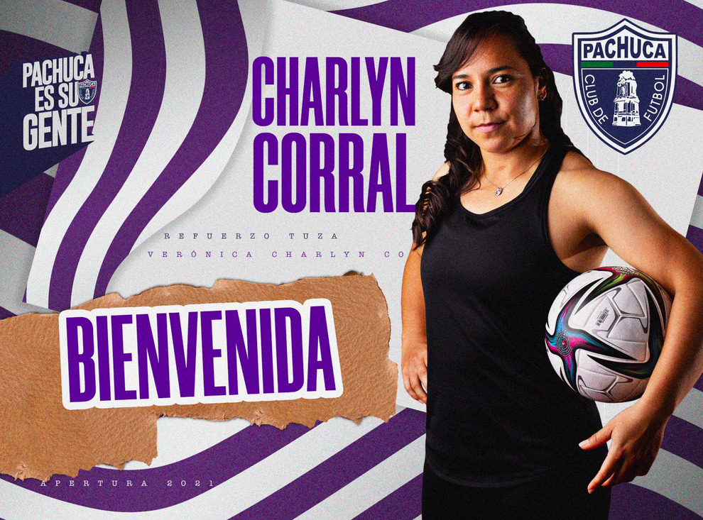 Charlyn Corral confirmada como nueva jugadora del Pachuca