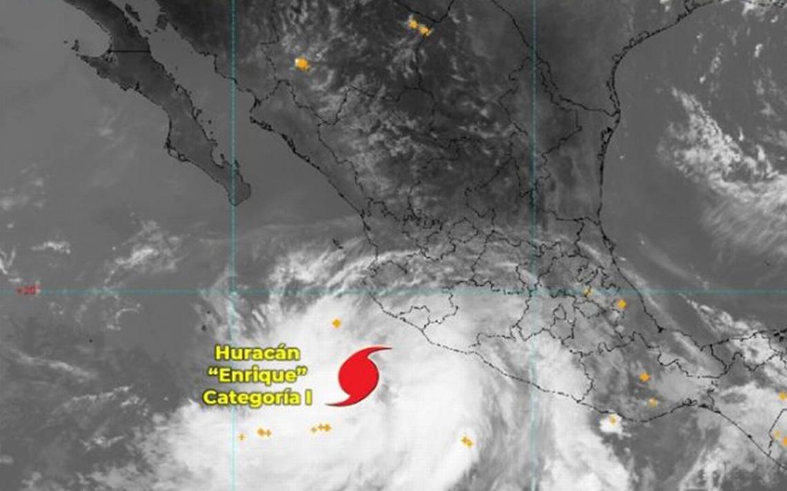 Huracán Enrique provocará lloviznas y chubascos en Hidalgo