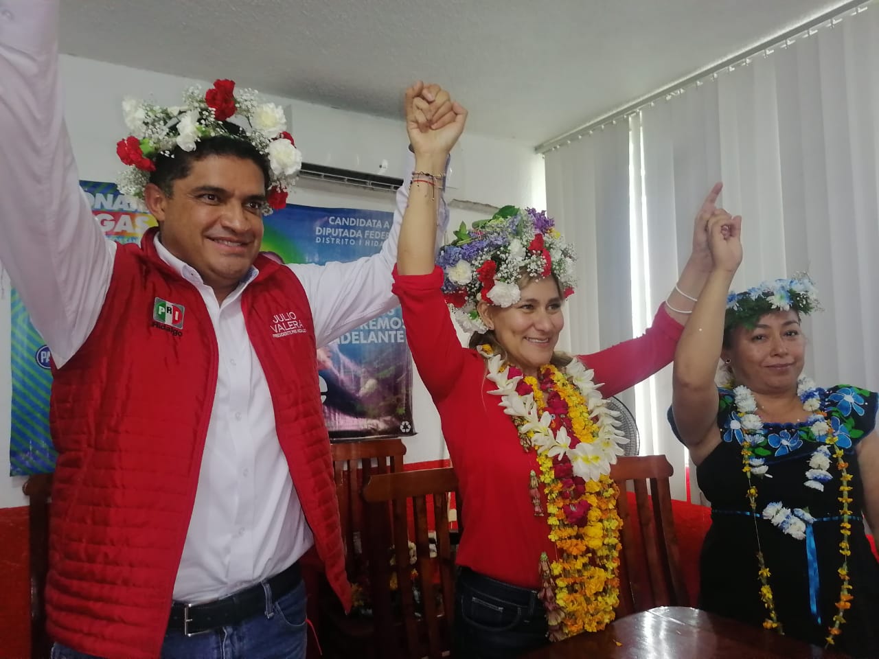 Celebra Sayonara Vargas triunfo en distrito de Huejutla