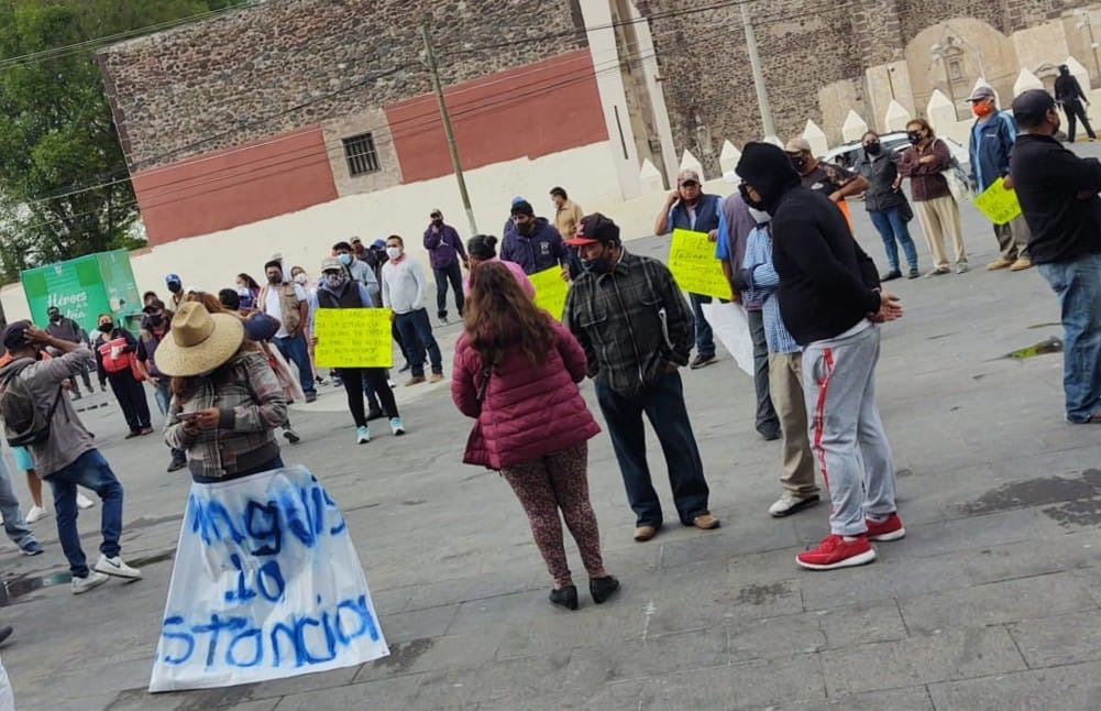 Comerciantes de Actopan se niegan a reubicación de tianguis