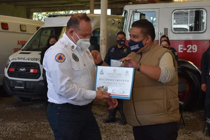 Celebran el Día Nacional del Bombero en Hidalgo