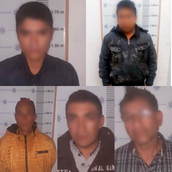 Atrapan a cinco sujetos por actos de rapiña en Tula