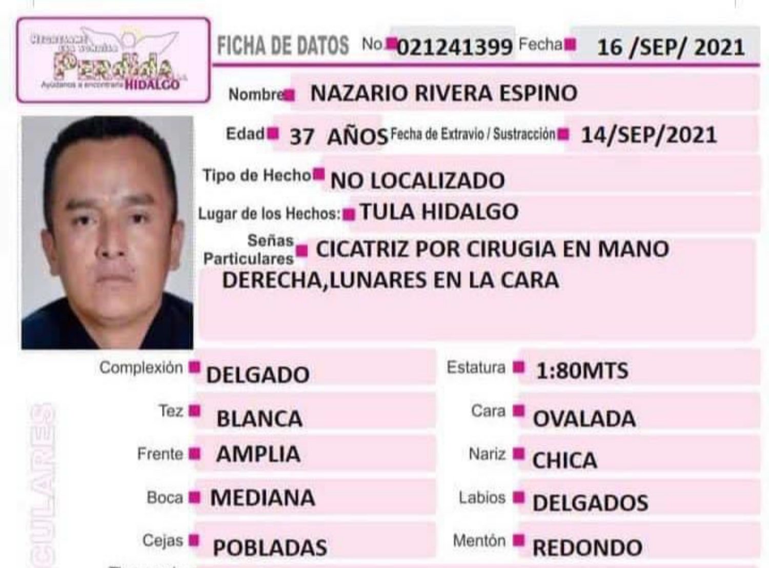 Buscan a Nazario Rivera, policía municipal de Tula de Allende