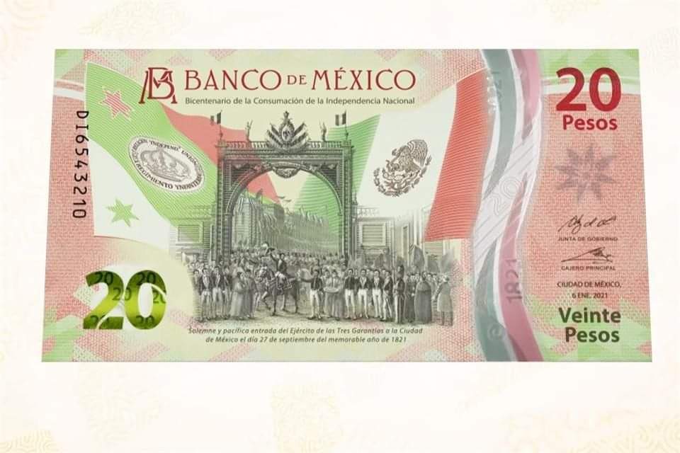 Conoce el nuevo billete de 20 pesos