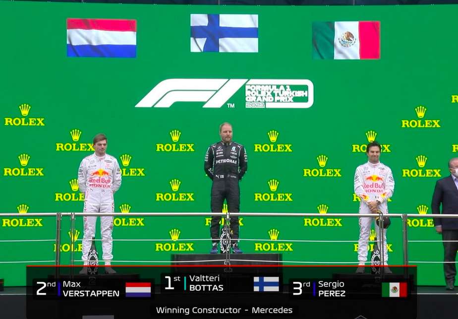 Checo Pérez, logra podio en el GP de Turquía de F1