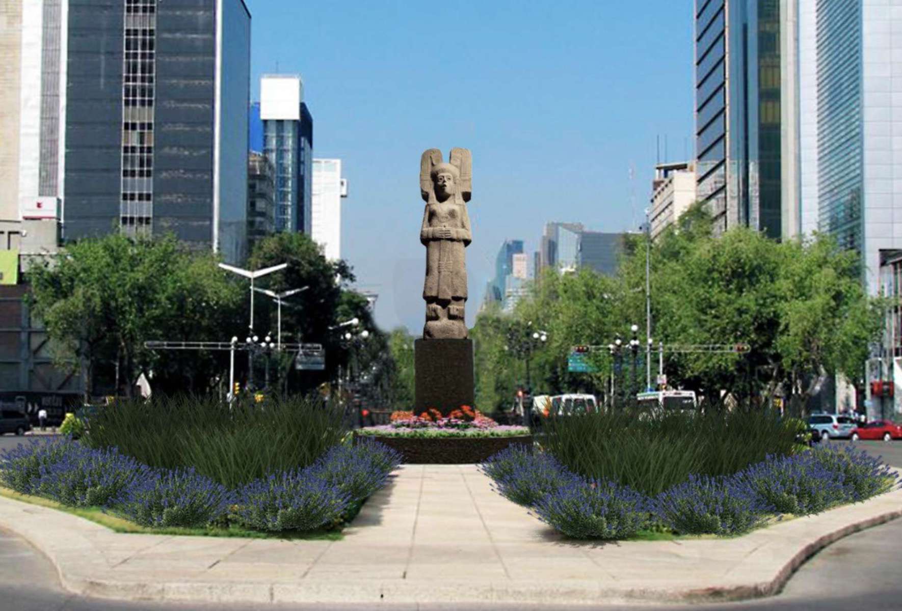 ‘La joven de Amajac’ será la escultura que sustituirá a Cristóbal Colón en Reforma