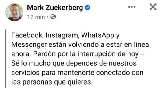 Mark Zuckerberg se disculpa con usuarios