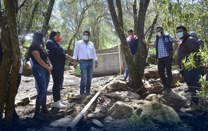 Supervisan trabajos de planta de tratamiento de aguas en Huasca