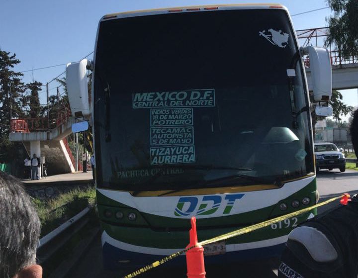 Asaltan autobús ODT en la México-Pachuca