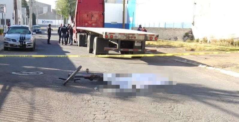 Tráiler arrolla a ciclista en Tizayuca