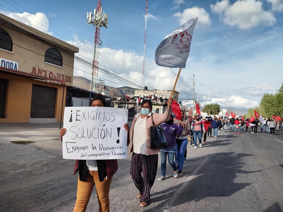 Antorchistas exigen liberación de agremiado: Guadalupe Orona