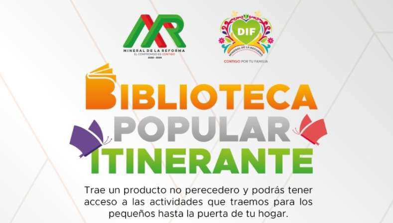 Biblioteca Itinerante visitará El Cerrito, en Mineral de la Reforma