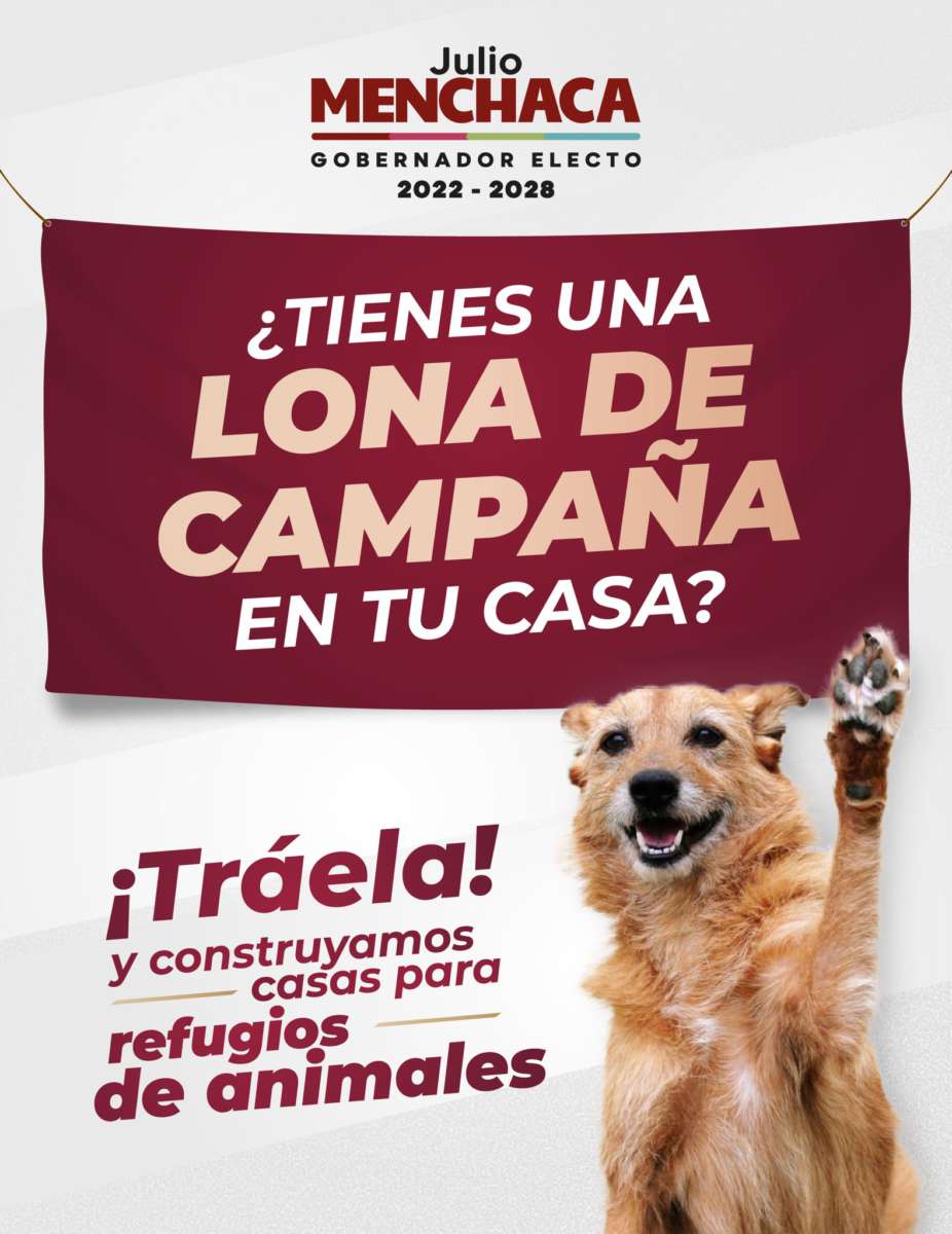 Invita Julio Menchaca a donar lonas de campaña para construir casas para perros