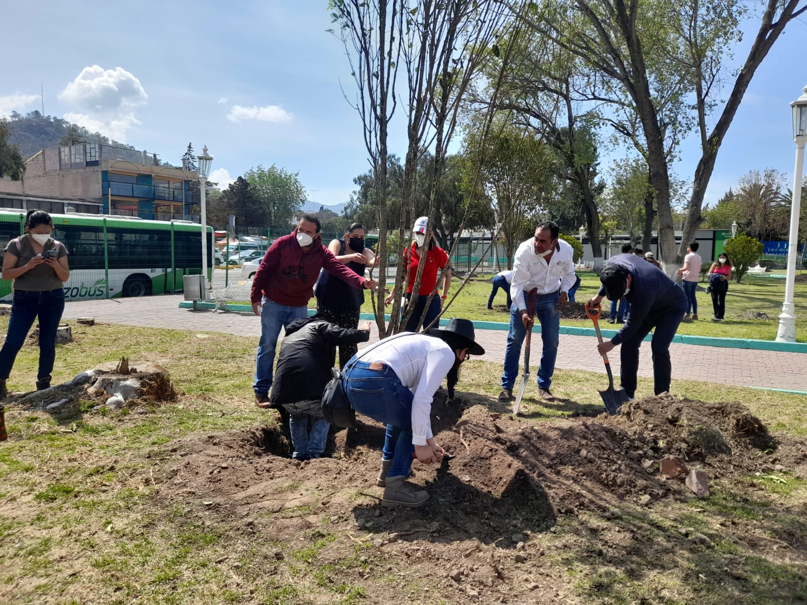 Reforestan con 60 árboles Parque de los Hombres Ilustres