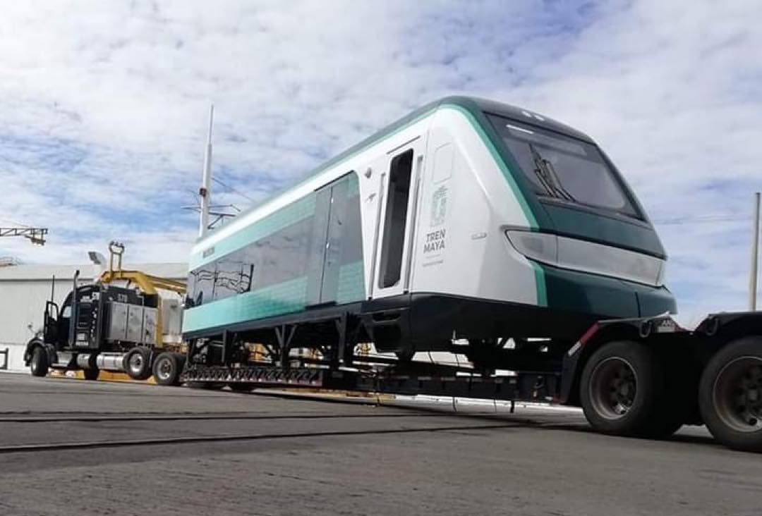 Salió primera cabina del Tren Maya desde Hidalgo