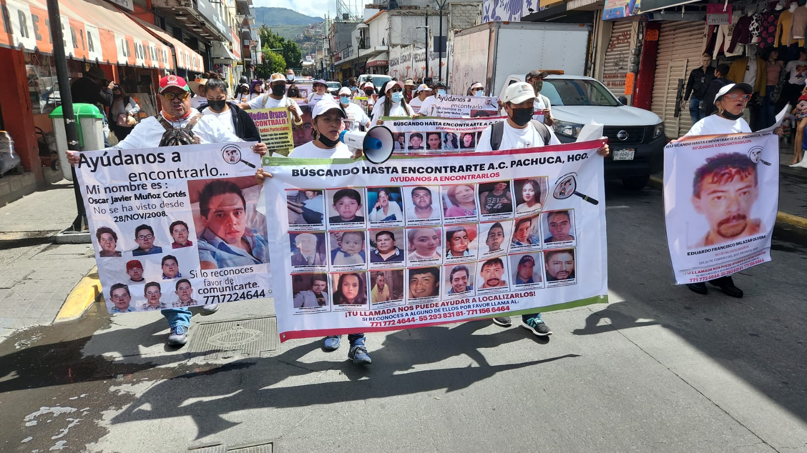 Marchan por víctimas de desapariciones en Hidalgo