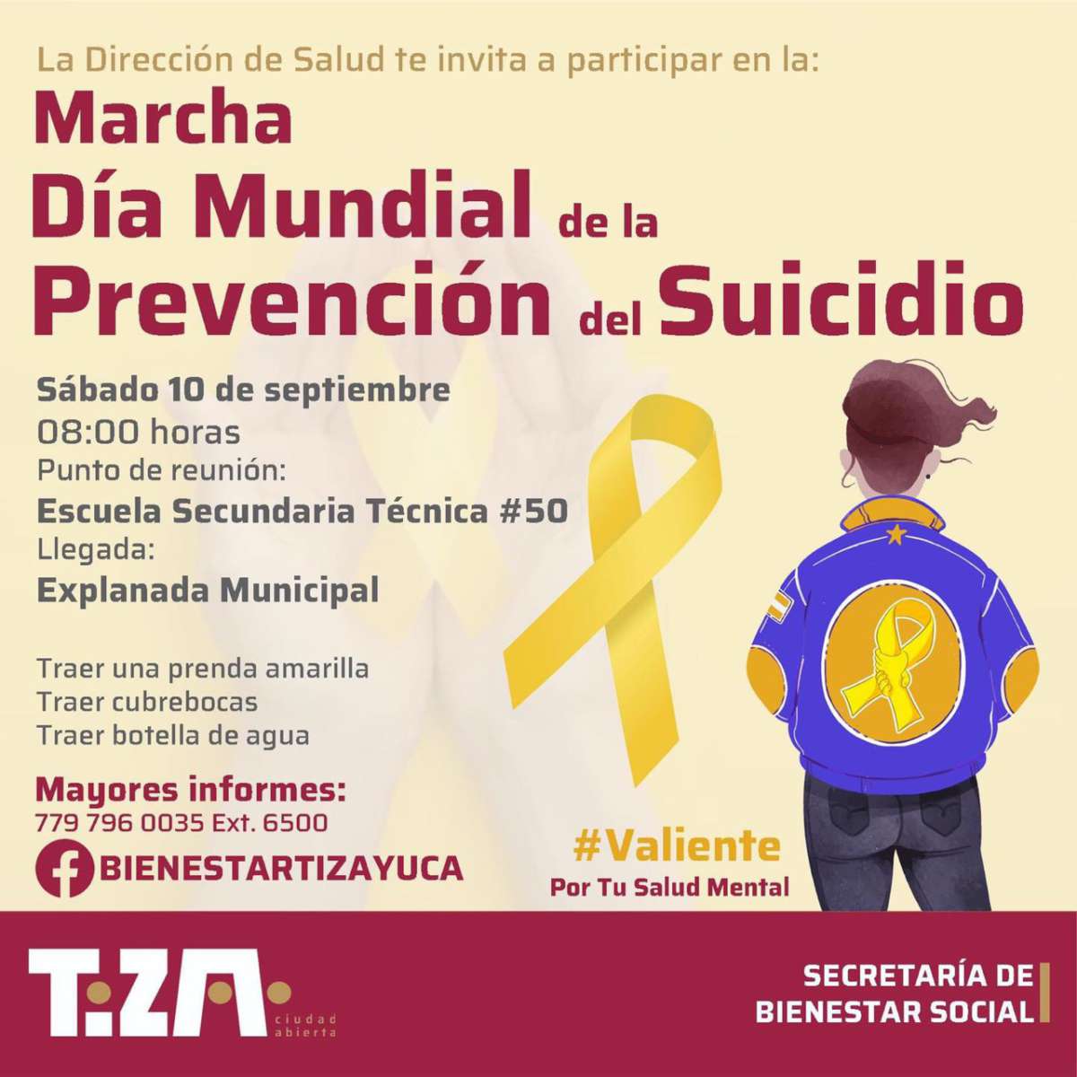 Tizayuca marchará para la prevención del suicidio