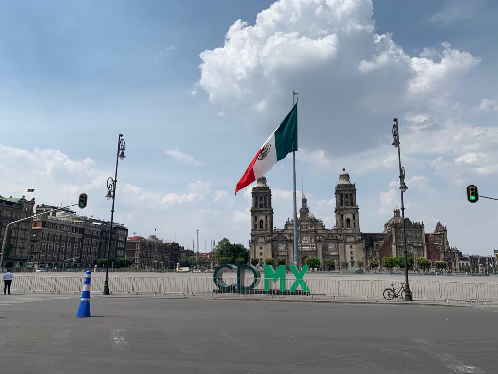 Despliegan operativo en Zócalo por cuarto Informe de gobierno de AMLO