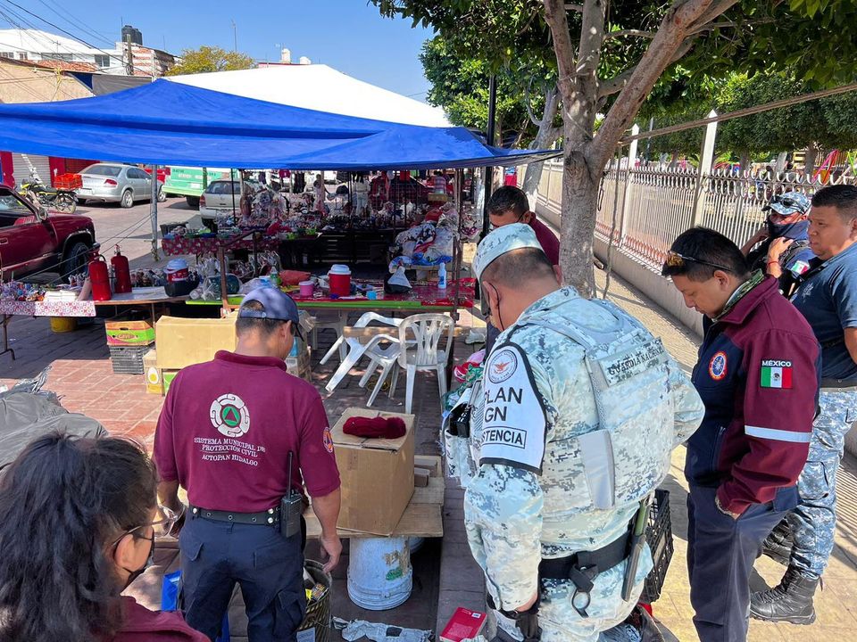 Decomisan miles de cuetes en el centro de Actopan