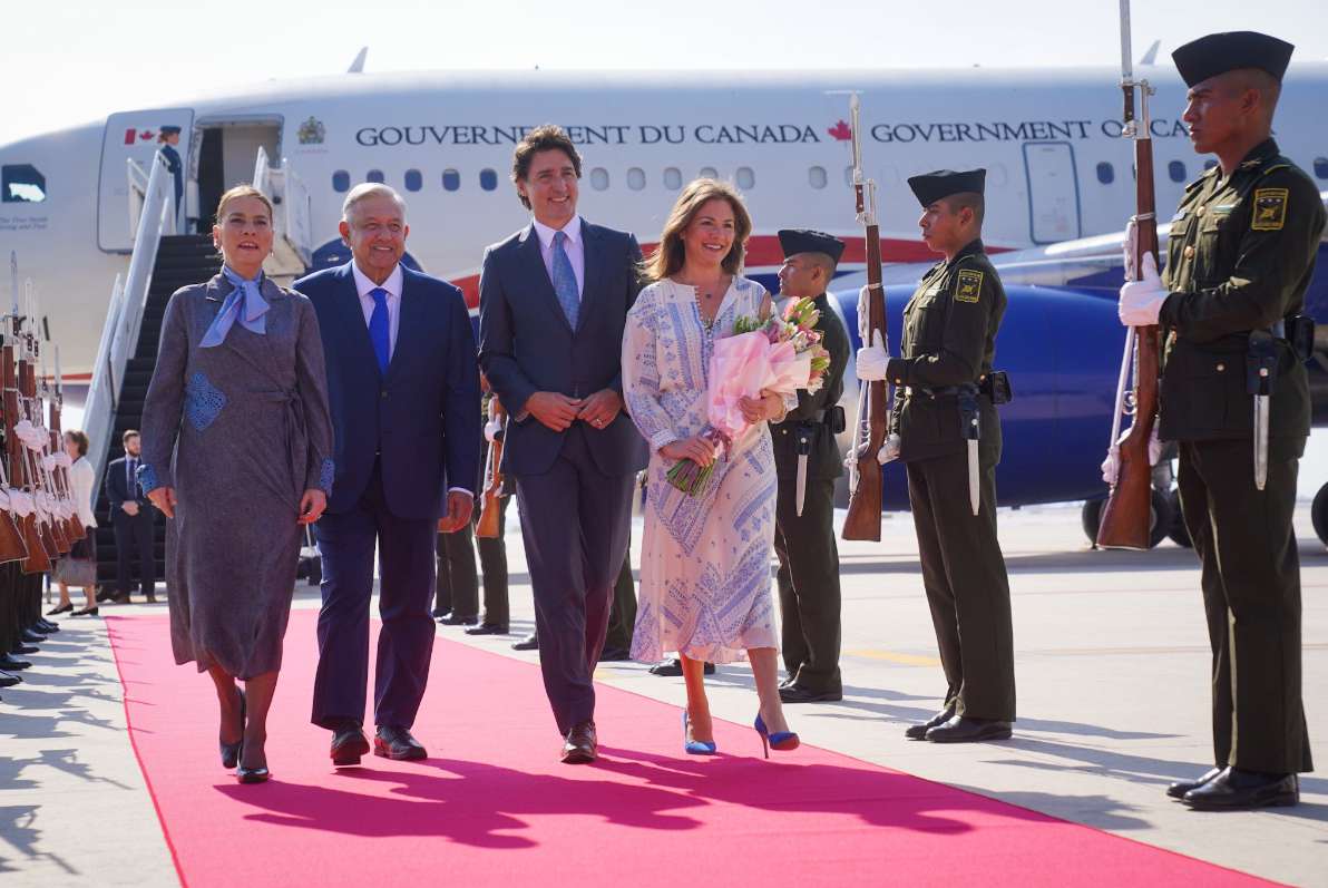 Llega Justin Trudeau al AIFA