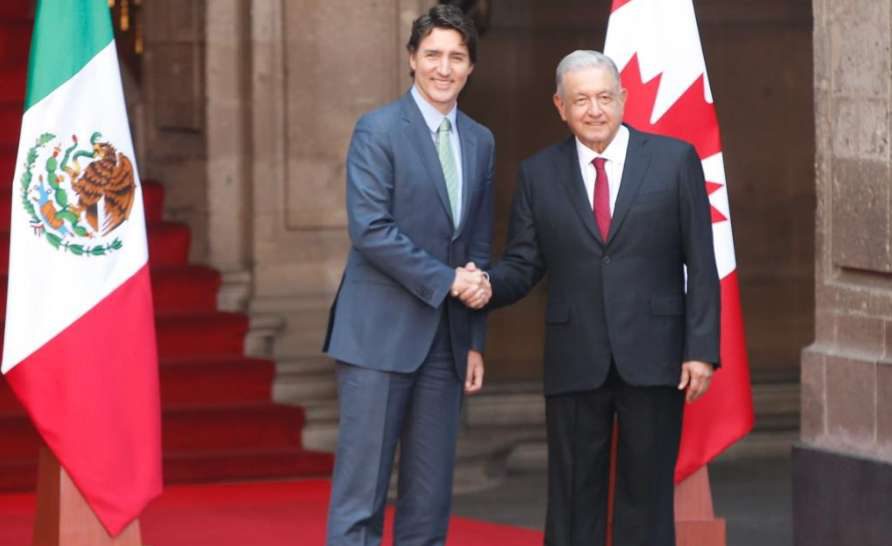 AMLO y Trudeau se reúnen en Palacio Nacional