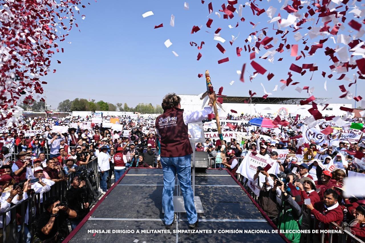 Morena acabará con casi 100 años de abandono en Edomex: Delfina Gómez