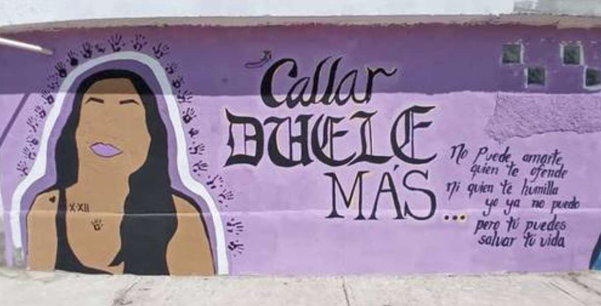 Con mural de joven asesinada, alertan ante violencia de género