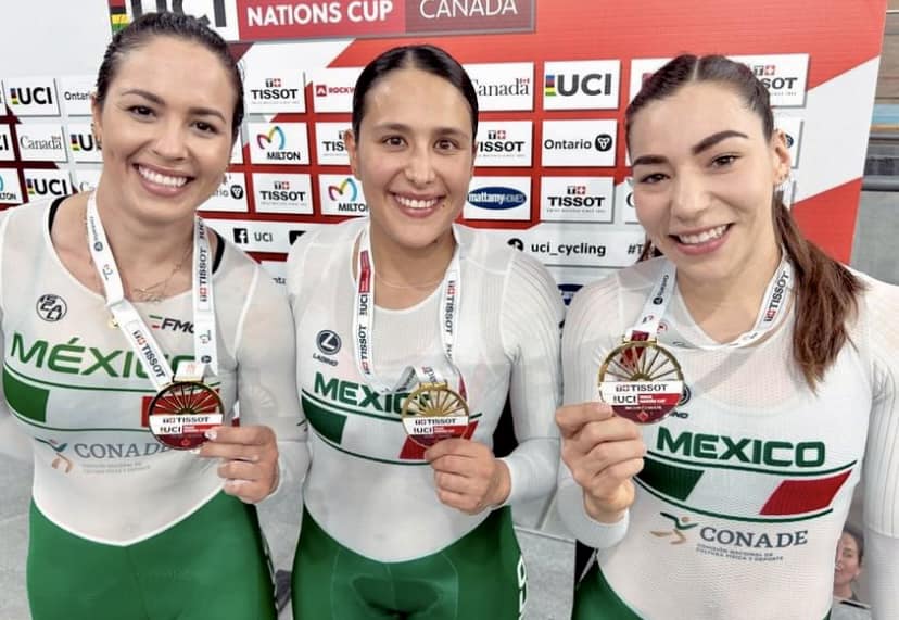 Ciclistas mexicanas hacen historia en la Copa de Naciones con medalla de oro