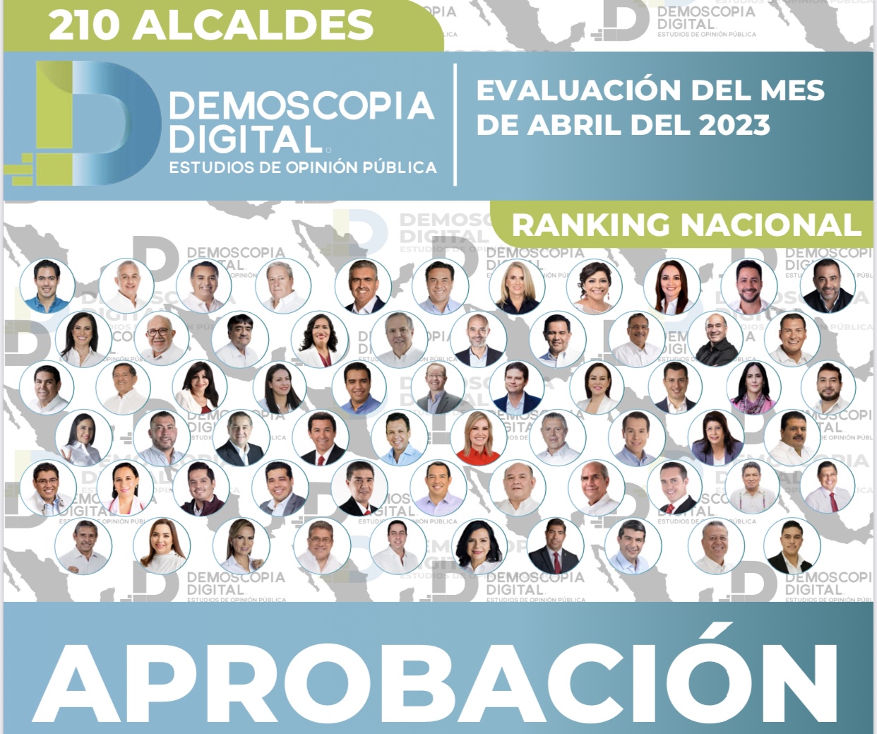 Ranking nacional de Alcaldes abril 2023 por Demoscopia Digital