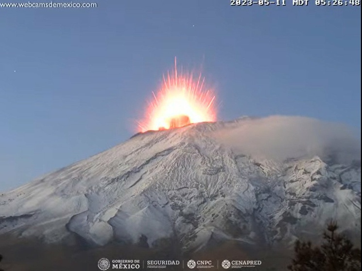 Volcán Popocatépetl registra 191 exhalaciones en 24 horas